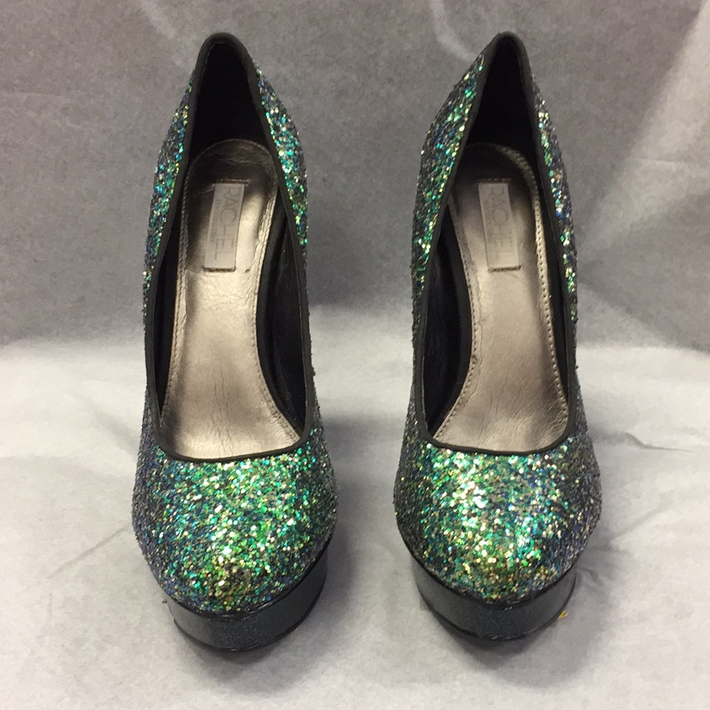 Rachel Roy green mermaid glittered pumps